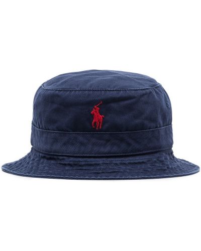 Sombrero con bordado con bordado con bordado Polo Ralph Lauren azul
