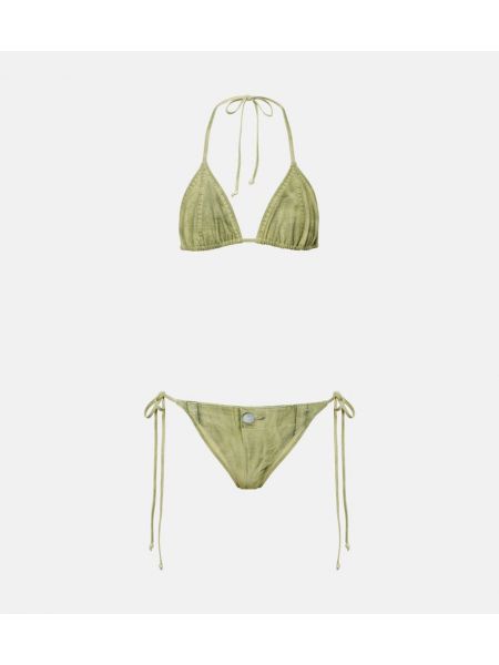 Bikini con estampado Acne Studios verde