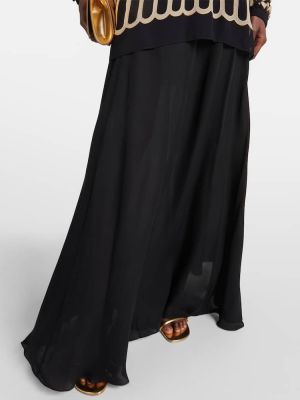 Hedvábné dlouhé šaty Johanna Ortiz černé