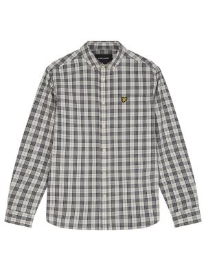 Рубашка на пуговицах стандартного кроя Lyle & Scott, графит/пестрый серый
