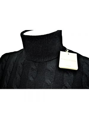 Abrigo de cachemir con cuello alto Cashmere Company negro