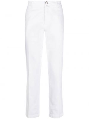 Βαμβακερό παντελόνι chino Jacob Cohën λευκό