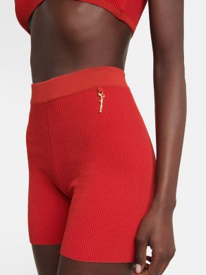 Pantalones cortos de punto Jacquemus rojo