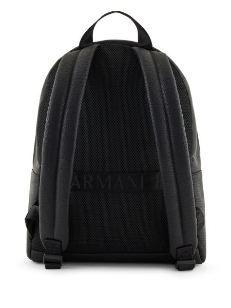 Leder rucksack Armani Exchange schwarz