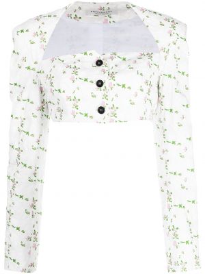 Bluza s cvetličnim vzorcem s potiskom Philosophy Di Lorenzo Serafini bela