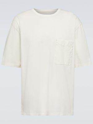 Oversize kokvilnas t-krekls Lemaire balts