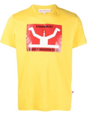 T-shirt con stampa Walter Van Beirendonck giallo