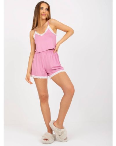 Viszkóz pizsama Fashionhunters rózsaszín