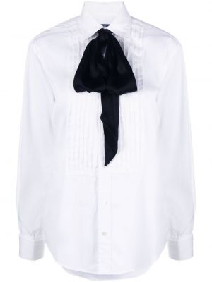Svilen blazer z vezenjem s cvetličnim vzorcem Polo Ralph Lauren bela