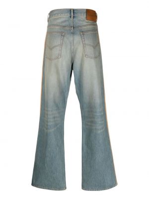 Aksamitne jeansy dzwony Bluemarble niebieskie