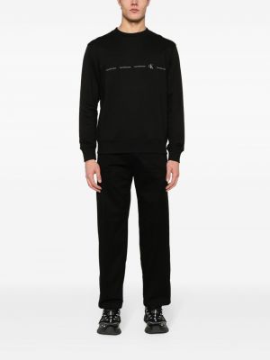 Sweat en coton à imprimé Calvin Klein Jeans noir
