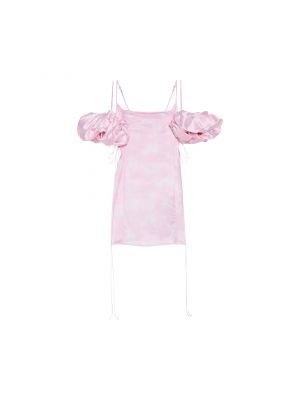 Платье мини с принтом Jacquemus розовое