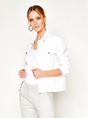 Priliehavá džínsová bunda Calvin Klein biela