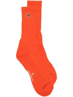 Чорапи A Bathing Ape® оранжево