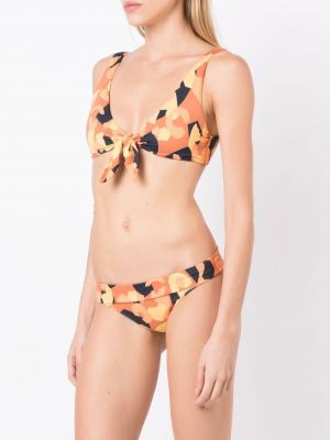 Bikini z nadrukiem w abstrakcyjne wzory Brigitte pomarańczowy