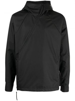 Ľahká bunda na zips s kapucňou Post Archive Faction čierna