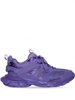 Sneakerși cu șireturi din dantelă Balenciaga Track violet