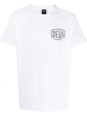 Тениска с принт Deus Ex Machina бяло