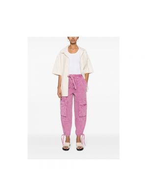 Pantalones de algodón Isabel Marant étoile rosa