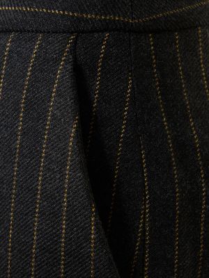 Pruhované vlněné rovné kalhoty Moschino šedé