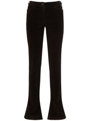 Manšestrové kalhoty s nízkým pasem Dolce & Gabbana hnědé
