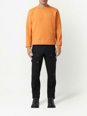 Medvilninis džemperis Burberry oranžinė