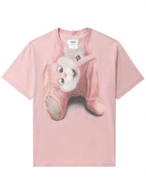 Koszulka bawełniana Doublet różowa