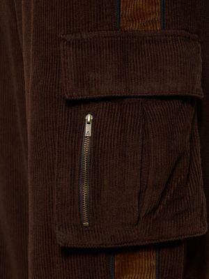 Spodnie cargo bawełniane Ahluwalia brązowe