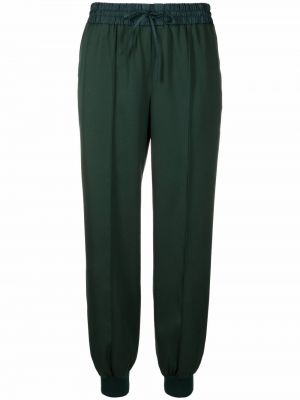 Pantalones de chándal con cordones de lana Jil Sander verde