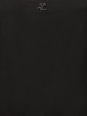 Viskózové mini šaty Courrèges černé