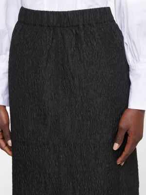 Midi sukně Ganni černé