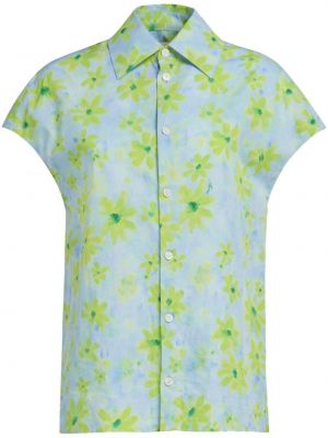 Pamučna košulja s cvjetnim printom s printom Marni