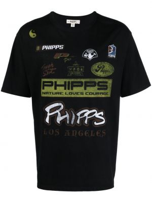 Тениска с принт Phipps черно