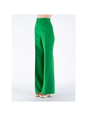 Spodnie skórzane Gucci zielone