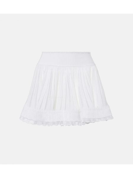 Pantalones cortos plisados Alaïa blanco