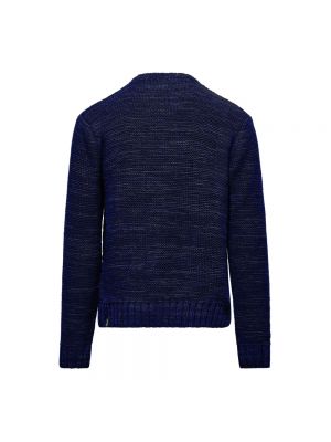 Jersey de lana de tela jersey de cuello redondo Bomboogie azul