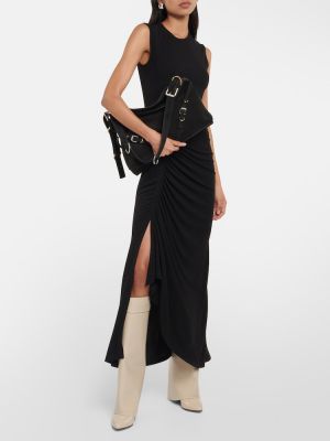 Semišová kabelka Givenchy čierna