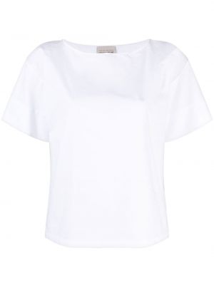 Kokvilnas t-krekls Semicouture balts