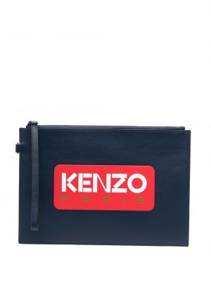 Чанта тип „портмоне“ с принт Kenzo синьо