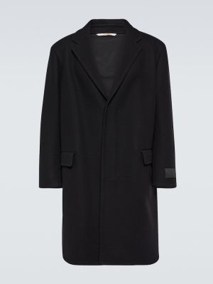 Vlněný kabát Valentino černý