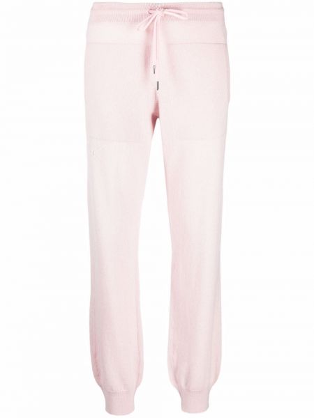 Pantaloni sport din cașmir Barrie roz