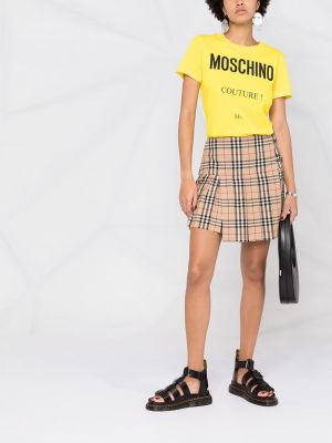 Camiseta con estampado Moschino amarillo