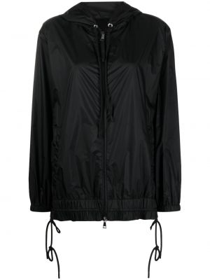 Trench à capuche imperméable Moncler noir