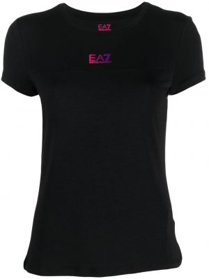 Μπλούζα με σχέδιο Ea7 Emporio Armani μαύρο