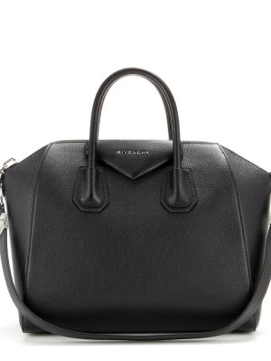 Kožna shopper torbica Givenchy crna