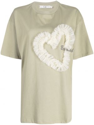 Bombažna majica z vzorcem srca B+ab