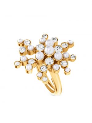 Prsten s perlami Oscar De La Renta zlatý