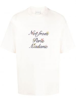 T-shirt con stampa Drôle De Monsieur bianco