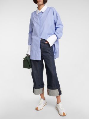 Kõrge vöökohaga teksapüksid Loewe sinine
