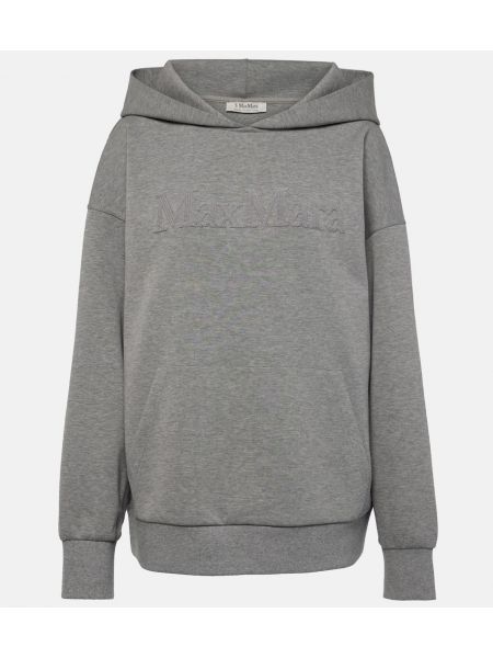 Jersey bomull hoodie 's Max Mara grå